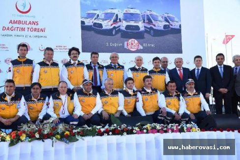 Samsun'da ambulans dağıtım töreni