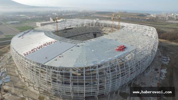 Samsunspor'un yeni stadının yüzde 74'i bitti