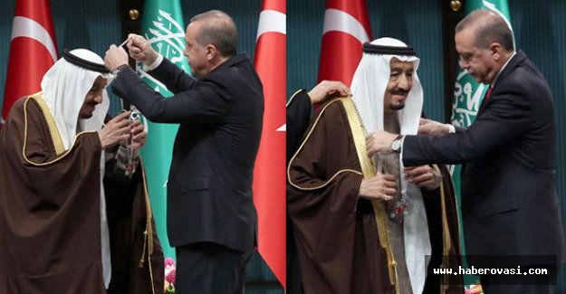 Suudi Arabistan Kralı Selman’a Devlet Nişanı.