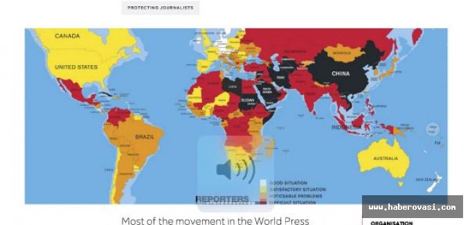 Türkiye, dünyada basın özgürlüğü konusunda 180 ülke içinde 151. sırada
