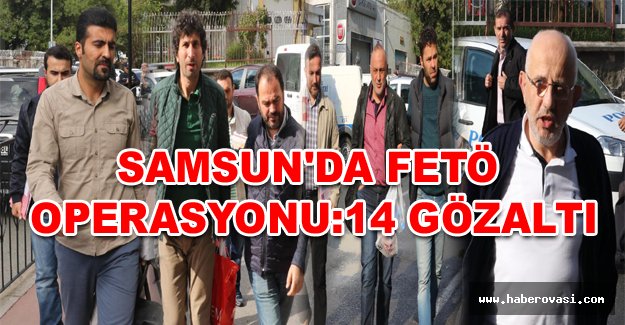 Samsun'da FETÖ operasyonu:14 gözaltı