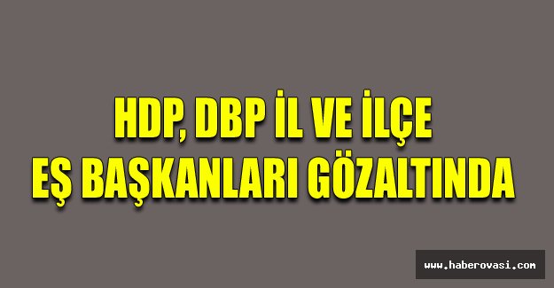 HDP, DBP il ve ilçe eşbaşkanları gözaltında