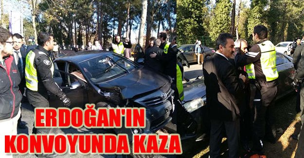 Cumhurbaşkanı Erdoğan'ın konvoyunda kaza