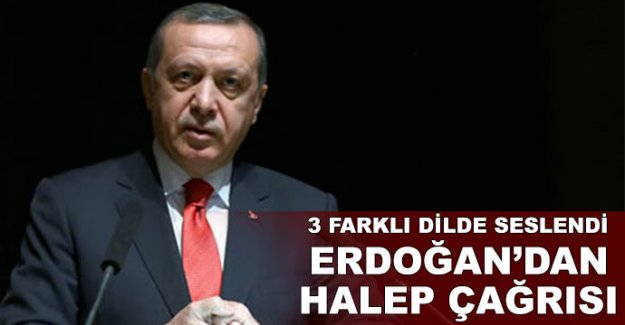 Erdoğan'dan 3 farklı dilde Halep çağrısı