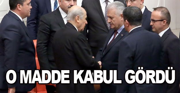 O madde kabul edildi