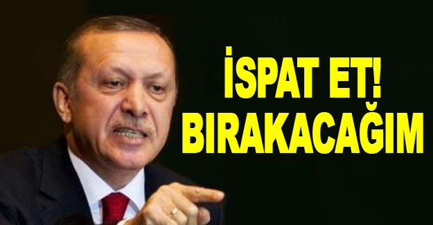 Erdoğan,İspat et bırakacağım