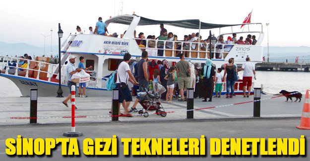 Sinop’ta Gezi Tekneleri Denetlendi