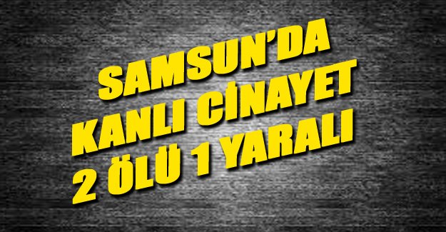 Samsun'da Kanlı Cinayet 2 ölü, 1 yaralı