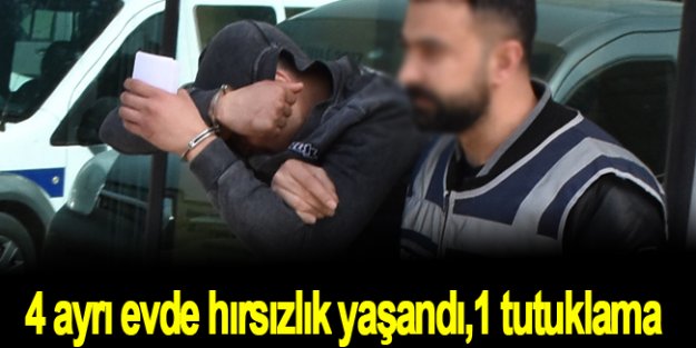 4 ayrı evde hırsızlık yaşandı,1 tutuklama