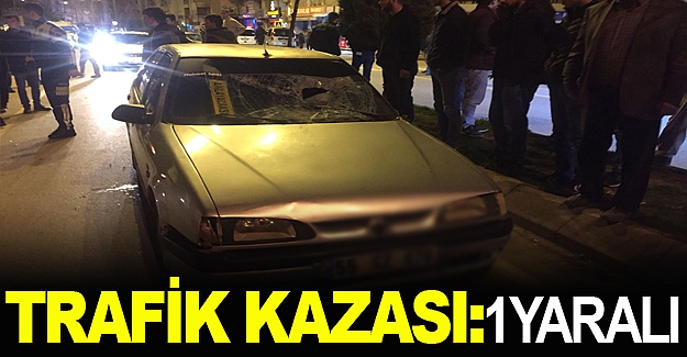 Bafra'da Trafik Kazası 1 yaralı