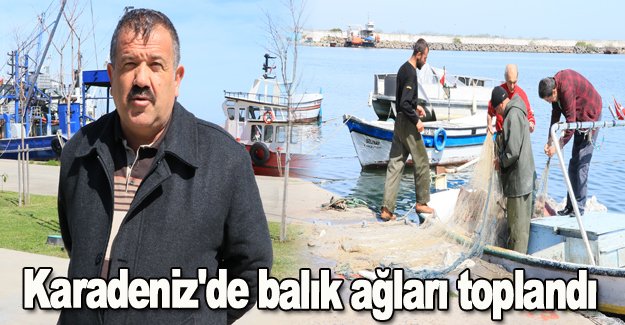 Karadeniz'de balık ağları toplandı