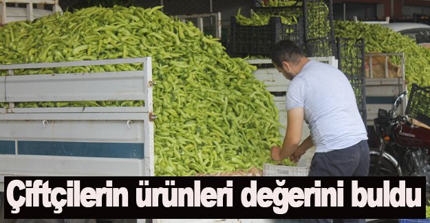 Çiftçilerin ürünleri değerini buldu