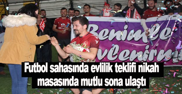 Futbol sahasında evlilik teklifi nikah masasında son buldu