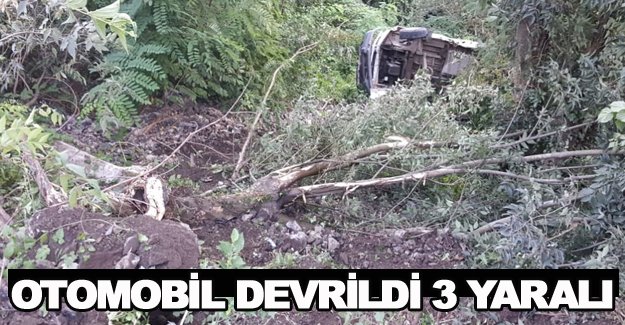 Samsun'da Otomobil devrildi 3 yaralı