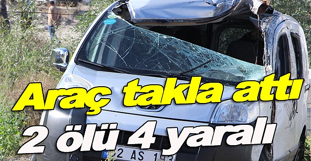 Samsun'da araç takla attı 2 ölü,4 yaralı
