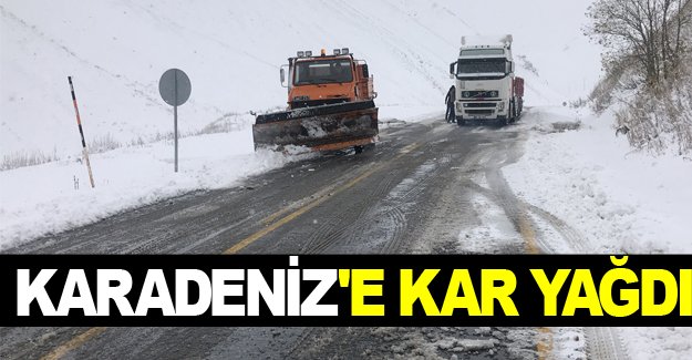 Karadeniz'e kar yağdı