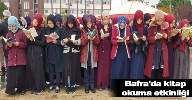 Bafra'da kitap okuma etkinliği