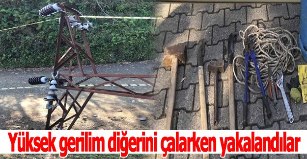 Samsun'da Yüksek gerilim diğerini çalarken yakalandılar