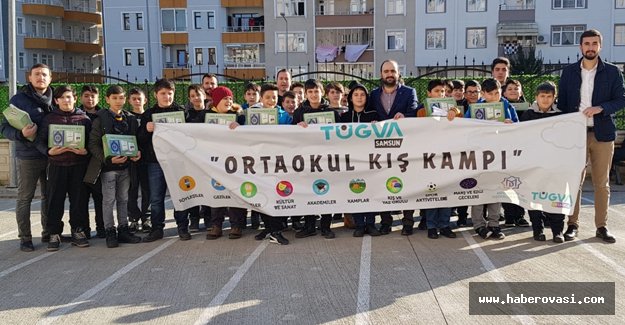 Bafra (TÜGVA) Ortaokul öğrencilerini uğurladı