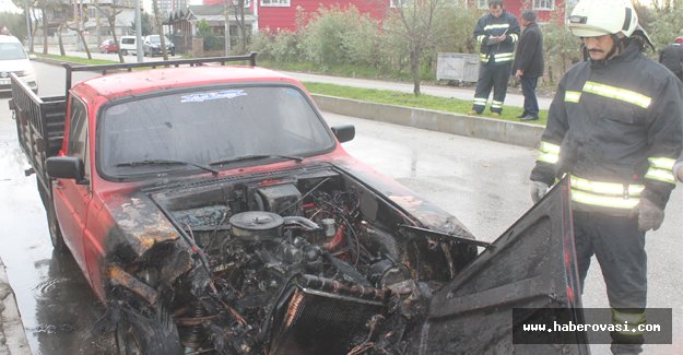 Samsun'da Araç yangını