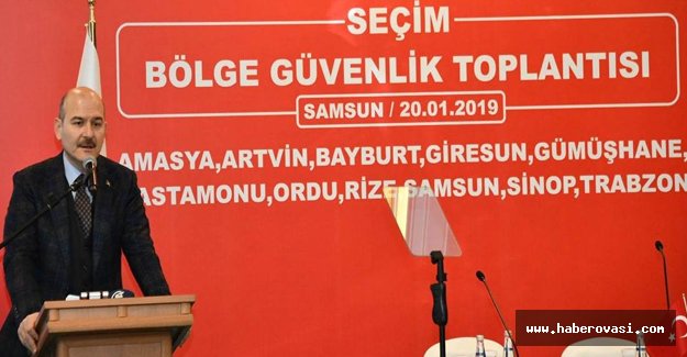 Süleyman Soylu Samsun'da uyarısını yaptı