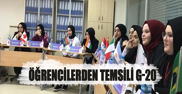Samsun'da Öğrencilerden Temsili G-20 zirvesi