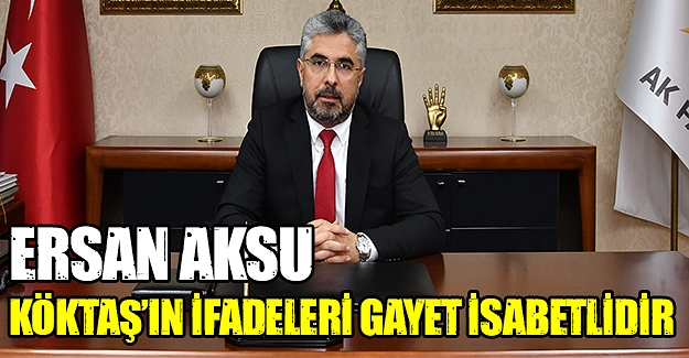 Aksu Köktaş’ın ifadeleri gayet isabetlidir