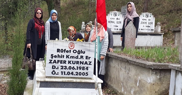 Alaçamlı Şehit kabrinde anıldı