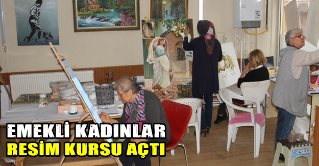 Bafra'da Emekli kadınlar resim kursunda buluştu