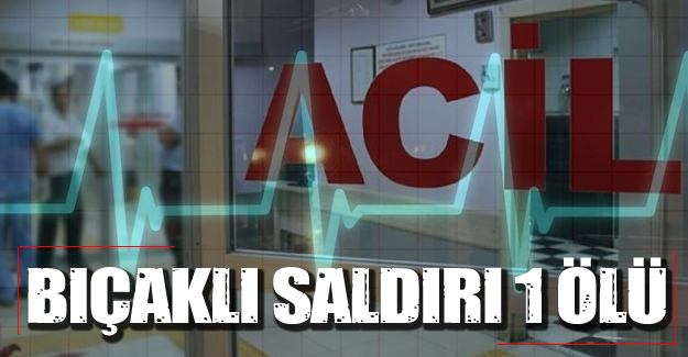 Bıçaklı saldırı 1 ölü