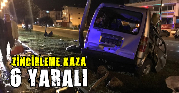 Samsun'da Zincirleme kaza 6 yaralı