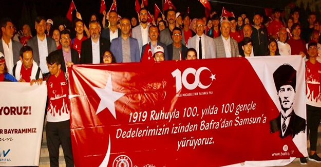 Bafra'da 100.Yılda yürüyüş