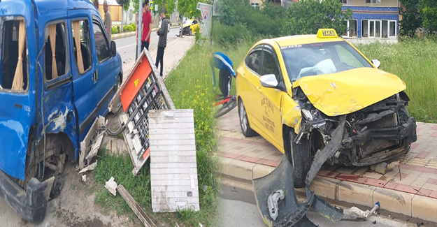 Bafra'da trafik kazası 1 yaralı