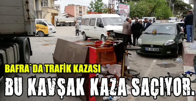 Bafra`da Trafik kazası