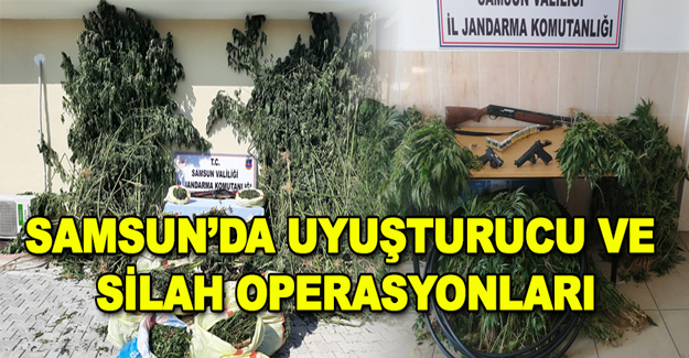 Samsunda Uyuşturucu ve silah operasyonu