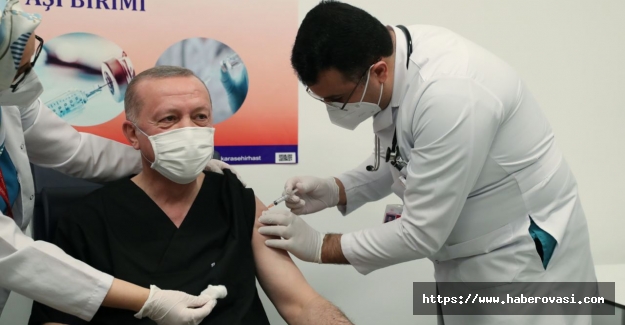 Cumhurbaşkanı koronavirüs aşısını vuruldu