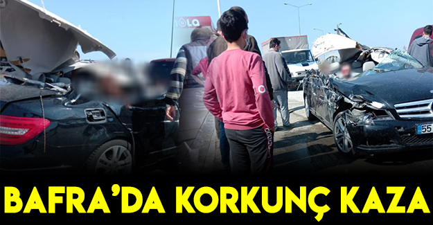 Bafra'da Korkunç Kaza