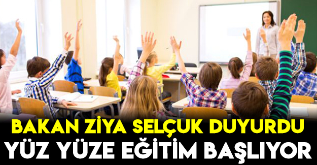 Yüz yüze eğitim başlıyor