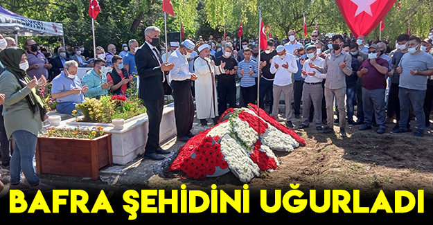 Bafra şehidini uğurladı