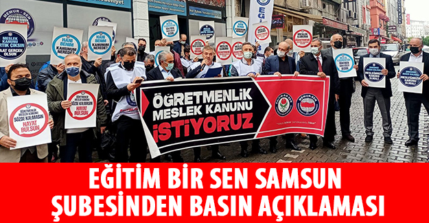 Eğitim Bir Sen Samsun şubesinden basın açıklaması