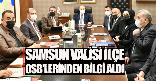 Samsun Valisi İlçe OSB'lerinden bilgi aldı