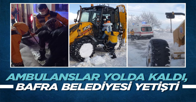 Ambulanslar Yolda Kaldı, Bafra Belediyesi Yetişti