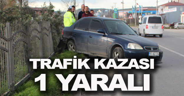 Bafra’da trafik kazası 1 yaralı