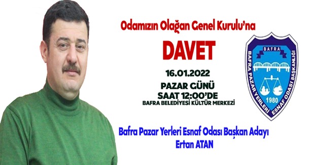 Başkan adayı Ertan Atan'dan davet