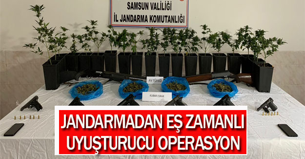 jandarmadan eş zamanlı operasyon