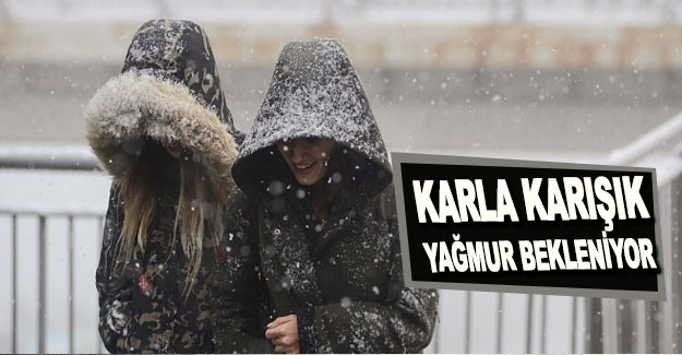 Samsun'da Karla karışık yağmur bekleniyor