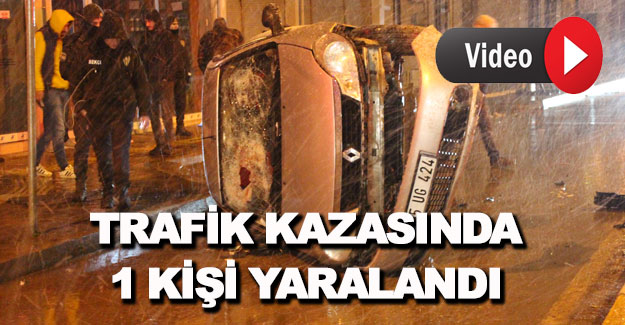 Bafra'da trafik kazası 1 kişi yaralandı