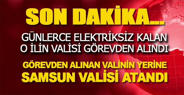 Samsun eski Valisi Isparta'ya atandı