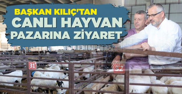 Başkan Kılıç’tan Canlı Hayvan Pazarına Ziyaret