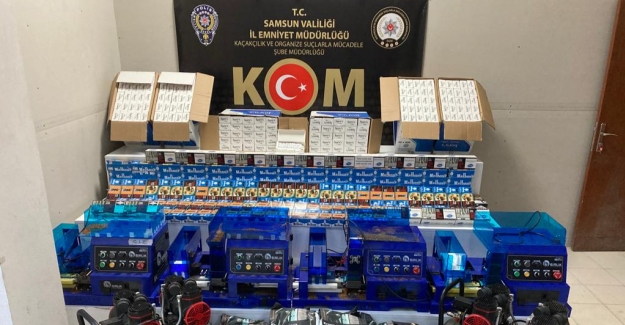 Samsun'da kaçak makaron operasyonu